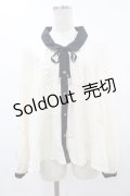 axes femme / 星座柄箔プリントブラウス M オフ H-25-06-04-1053-AX-BL-NS-ZH