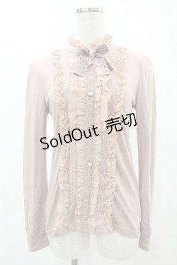 画像1: axes femme / ブラウス風プルオーバー M ピンク H-25-06-04-1054-AX-TO-NS-ZH