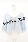 axes femme / Disneyトランプ刺繍ボレロ M サックス H-25-06-04-1056-AX-TO-NS-ZH
