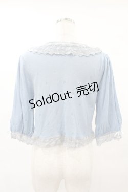 画像2: axes femme / Disneyトランプ刺繍ボレロ M サックス H-25-06-04-1056-AX-TO-NS-ZH