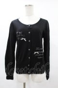 axes femme / ネコフロッキープリントカーディガン M ブラック H-25-06-04-1060-AX-TO-NS-ZH