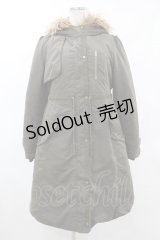 axes femme / ファーフードコート M カーキ H-25-06-04-1061-AX-CO-NS-ZH