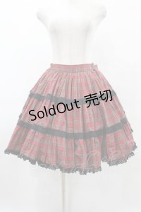 metamorphose / チェック三段ティアードスカート Free レッド H-25-06-04-1011-ME-SK-NS-ZH