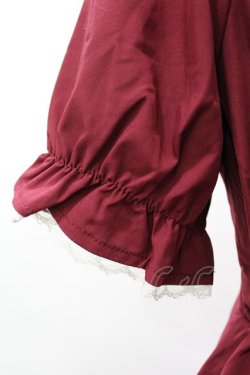 画像3: axes femme / 襟レースブロッキングワンピース M ワイン H-25-06-04-1012-AX-OP-NS-ZH