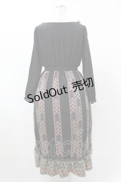 画像2: axes femme / パッチワーク切替ワンピース M ブラック H-25-06-04-1013-AX-OP-NS-ZH