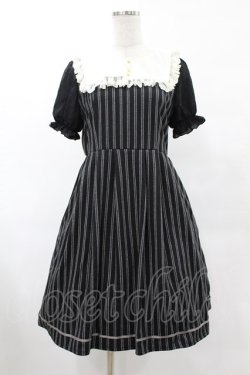 画像1: axes femme POETIQUE / スクエアセーラーカットワンピース M ブラック H-25-06-04-1014-AX-OP-NS-ZH