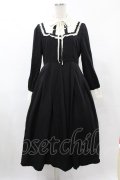 axes femme / ヨークレースアップロングワンピース M ブラック H-25-06-04-1015-AX-OP-NS-ZH