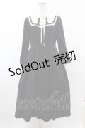 axes femme / ヨークレースアップロングワンピース M ブラック H-25-06-04-1015-AX-OP-NS-ZH