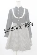 axes femme / チェック切替ワンピース M ブラック H-25-06-04-1016-AX-OP-NS-ZH