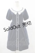 axes femme POETIQUE / 裾レース切替ニットチュニ M ネイビー H-25-06-04-1019-AX-OP-NS-ZH