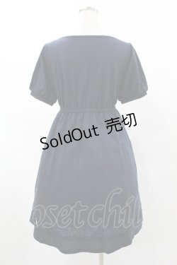 画像2: axes femme POETIQUE / 裾レース切替ニットチュニ M ネイビー H-25-06-04-1019-AX-OP-NS-ZH