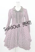 axes femme / ストライプワンピース M ボルドー H-25-06-04-1020-AX-OP-NS-ZH