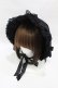 画像1: metamorphose / 総レースボンネット  ブラック H-25-06-04-1003-ME-AC-NS-ZH (1)