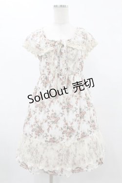 画像1: axes femme / 花柄ワンピース M オフ H-25-06-04-1021-AX-OP-NS-ZH