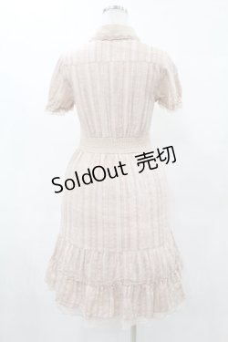 画像2: axes femme / レースストライプワンピース M ピンク H-25-06-04-1022-AX-OP-NS-ZH