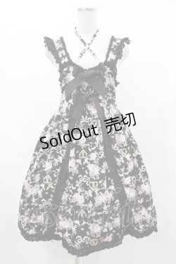 画像1: BABY,THE STARS SHINE BRIGHT / 天使グログランジャンパースカートII Free ブラック H-25-06-04-1024-BA-OP-NS-ZH