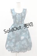 axes femme / 天体柄Wボタン使いワンピース M グリーン H-25-06-04-1026-AX-OP-NS-ZH