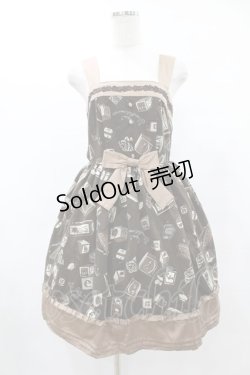 画像1: axes femme / プレゼントBOXワンピース M ブラウン H-25-06-04-1027-AX-OP-NS-ZH