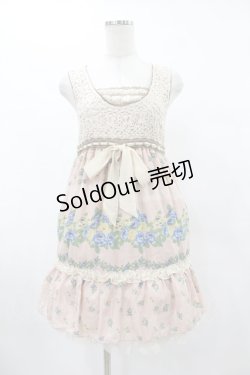 画像1: axes femme / 花柄ワンピース M ピンク H-25-06-04-1033-AX-OP-NS-ZH