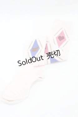 画像1: metamorphose / トランプアーガイルオーバーニー  ピンク H-25-06-04-1004-ME-ZA-NS-ZH