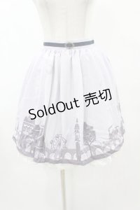 axes femme / 町並み柄スカート M ラベンダー H-25-06-04-1037-AX-SK-NS-ZH