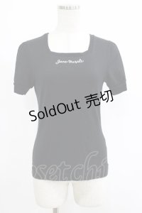 Jane Marple / スクエアパフカットソー  黒 H-25-06-04-046-JM-TO-KB-ZH
