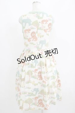 画像3: Jane Marple / Zooプリントのジャンパースカート  オフ H-25-06-04-006-JM-OP-KB-ZH