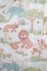 画像4: Jane Marple / Zooプリントのシャーリングワンピース  オフホワイト H-25-06-04-008-JM-OP-KB-ZH (4)
