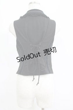 画像3: Ozz oneste / 薔薇刺繍ベスト  黒 H-25-06-04-015-OO-TO-KB-ZH