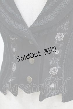 画像4: Ozz oneste / 薔薇刺繍ベスト  黒 H-25-06-04-015-OO-TO-KB-ZH