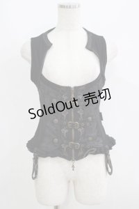 Ozz oneste / ベルト付きZIPベスト  黒 H-25-06-04-019-OO-TO-KB-ZH