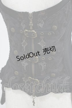 画像4: Ozz oneste / ベルト付きZIPベスト  黒 H-25-06-04-019-OO-TO-KB-ZH