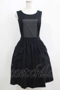 Jane Marple / Vintage Poplin Bicolorジャンパースカート  ブラック H-25-06-04-003-JM-OP-KB-ZH