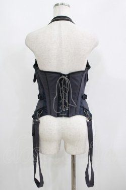 画像3: OZZ ANGELO / 薔薇刺繍コルセットビスチェ  グレー H-25-06-04-020-OO-TO-KB-ZH
