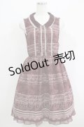 axes femme / 音符柄シフォンワンピース M ボルドー H-25-06-05-027-AX-OP-NS-ZH