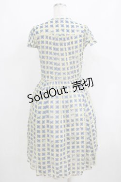 画像3: Cherir la femme / マーガレットチェックワンピース M ブルー/イエロー H-25-06-05-030-LO-OP-NS-ZH