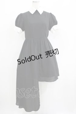 画像1: Jamie エーエヌケー / 配色アシメワンピース M ブラック H-25-06-05-031-LO-OP-NS-ZH