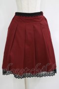 axes femme / プリーツミドルスカート M ボルドー H-25-06-05-032-AX-SK-NS-ZH