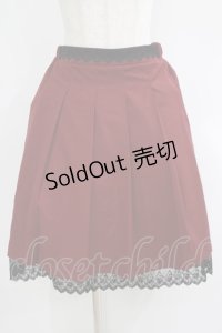 axes femme / プリーツミドルスカート M ボルドー H-25-06-05-032-AX-SK-NS-ZH