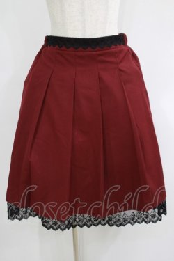 画像1: axes femme / プリーツミドルスカート M ボルドー H-25-06-05-032-AX-SK-NS-ZH
