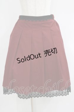 画像1: axes femme / プリーツミドルスカート M ボルドー H-25-06-05-032-AX-SK-NS-ZH
