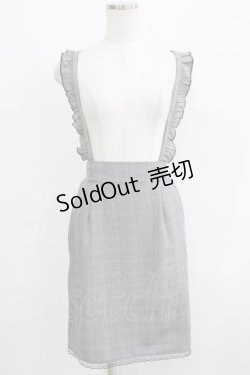 画像1: MA*RS / サスペンダースカート Free ブラックチェック H-25-06-05-041-EL-SK-NS-ZH