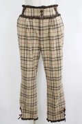 axes femme / タータンチェックパンツ M ベージュ H-25-06-05-048-AX-PA-NS-ZH