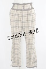 axes femme / タータンチェックパンツ M ベージュ H-25-06-05-048-AX-PA-NS-ZH
