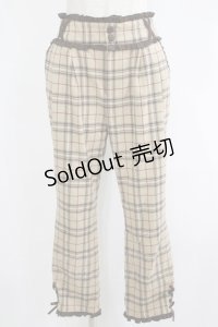 axes femme / タータンチェックパンツ M ベージュ H-25-06-05-048-AX-PA-NS-ZH