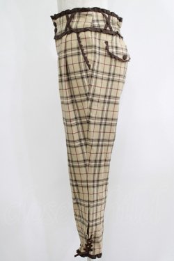 画像2: axes femme / タータンチェックパンツ M ベージュ H-25-06-05-048-AX-PA-NS-ZH