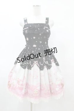 画像1: BABY,THE STARS SHINE BRIGHT / Lovely Sweet Room柄リボンジャンパースカート Free ブラック H-25-06-05-1033-BA-OP-NS-ZH