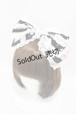 画像1: BABY,THE STARS SHINE BRIGHT / くみゃちゃんのふわふわお空でTea Party柄カチューシャ  ブラック H-25-06-05-1006-BA-AC-NS-ZH
