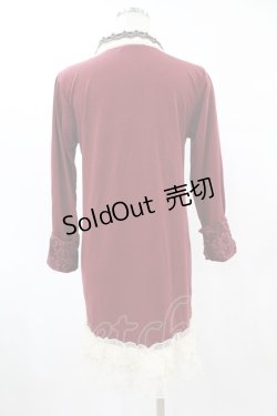 画像2: axes femme / 襟刺繍ワンピース M レッド H-25-06-05-1041-AX-OP-NS-ZH