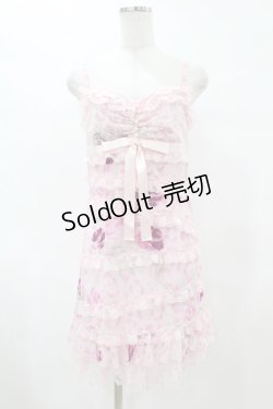 画像1: JESUS DIAMANTE / スペシャルお嫁ミニワンピース 38 ヒョウ薔薇ピンク H-25-06-05-1043-JE-OP-NS-ZH
